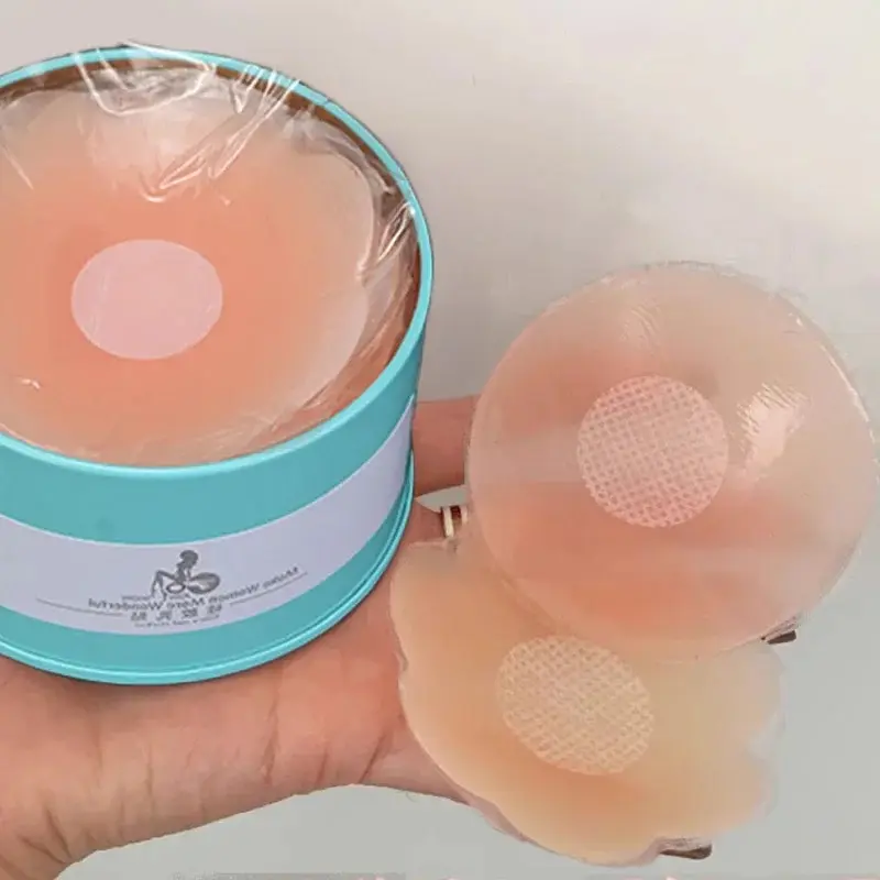 12 buah / Kotak Silicone Backless Bra / Wings Bra / Wing Bra / Nu Bra / Invisible Bra / Nipple Silicone Pad Bra Tempel Import Premium Bh 1