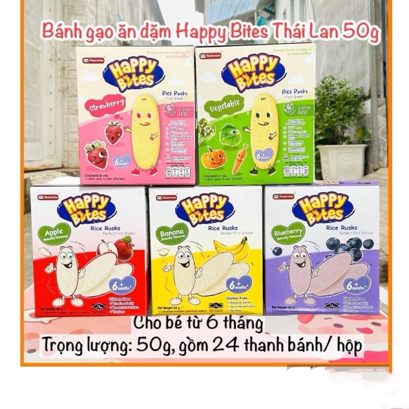Bánh gạo ăn dặm Happy Bites đủ vị cho bé từ 6m+ Snack Ăn Vặt Food Thức Ăn Snack Ăn Vặt Bánh Quy