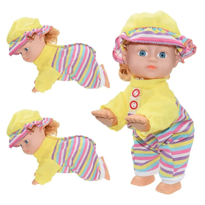 Electric Crawling Doll, 1 Count Cute Baby Doll with Sound & Light, Interactive Electric Toy, Crawling Toy for Kids, Gift for Boys & Girls