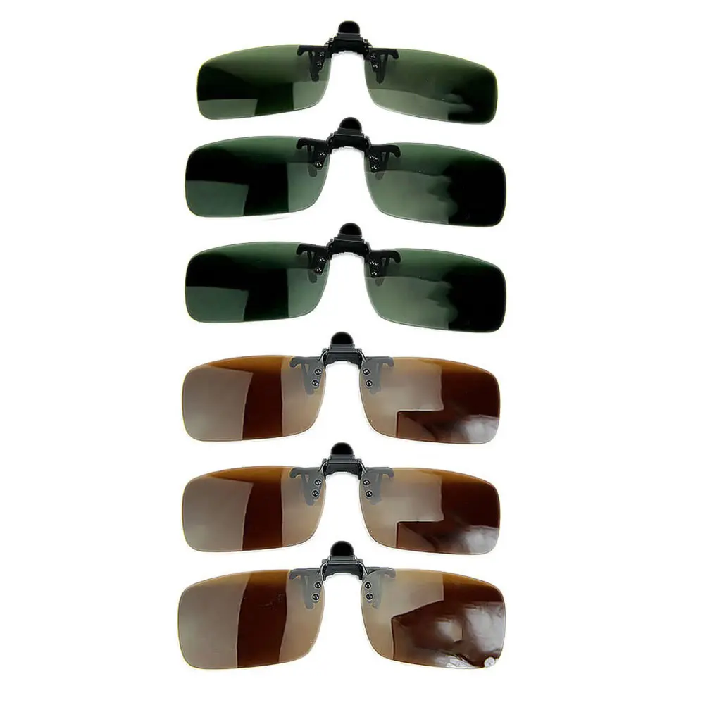Polarized Lens Anti Glare UV Block Clip-on Flip-up Sunglasses Driving Glasses