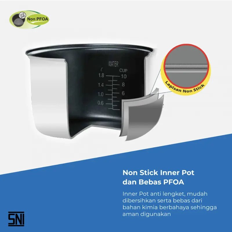 MIYAKO Rice Cooker 3 in 1 MCM-606 A / MCM 606 A / MCM606A [0.6 Liter] 4