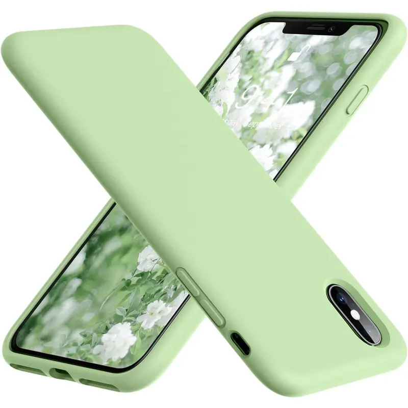 Sarung iPhone Xs Max, Untuk vooii, Silikon Cecair Lembut, Getah ...