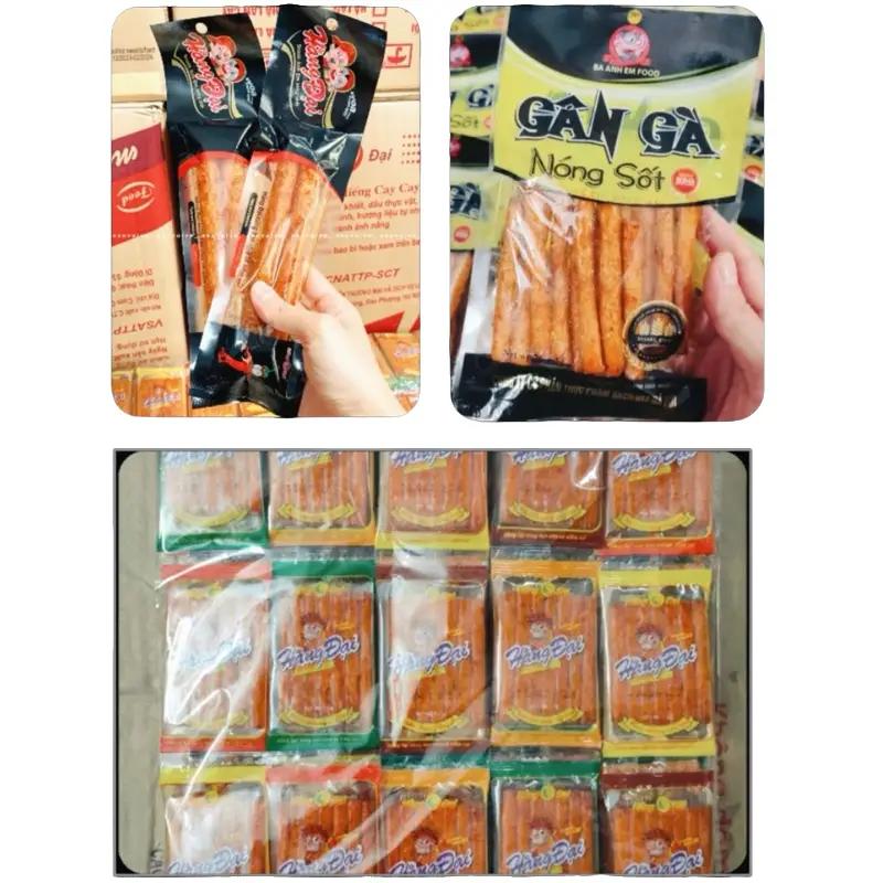  COMBO 80 gói Tăm Cay  60 gói nhỏ Tăm Cay Dê Nướng Hằng Đại + 10 Gân Gà Nóng Sốt Ba Anh Em +10 Snack Anh Em Song Sinh Hằng Đại  TẶNG 1 Snack Song Sinh  Ăn Vặt Que Cay 