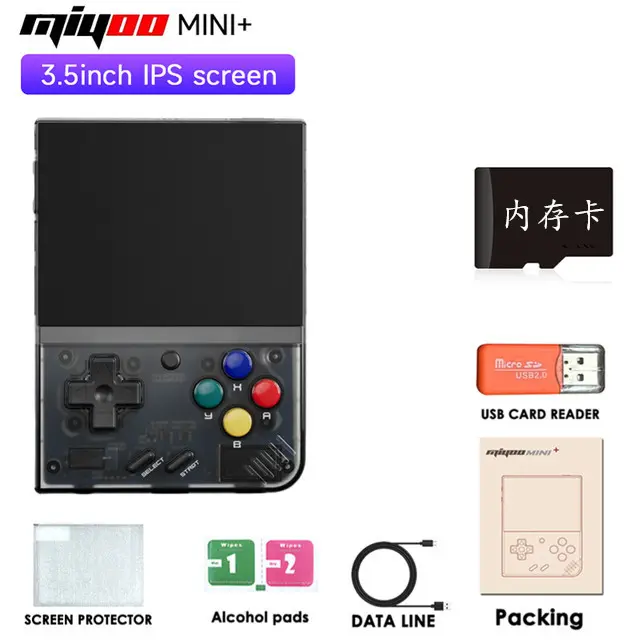 Latest Supply Miyoo Mini Plus + Open Source Handheld Retro PSP Arcade Handheld Game Console Nostalgic Model