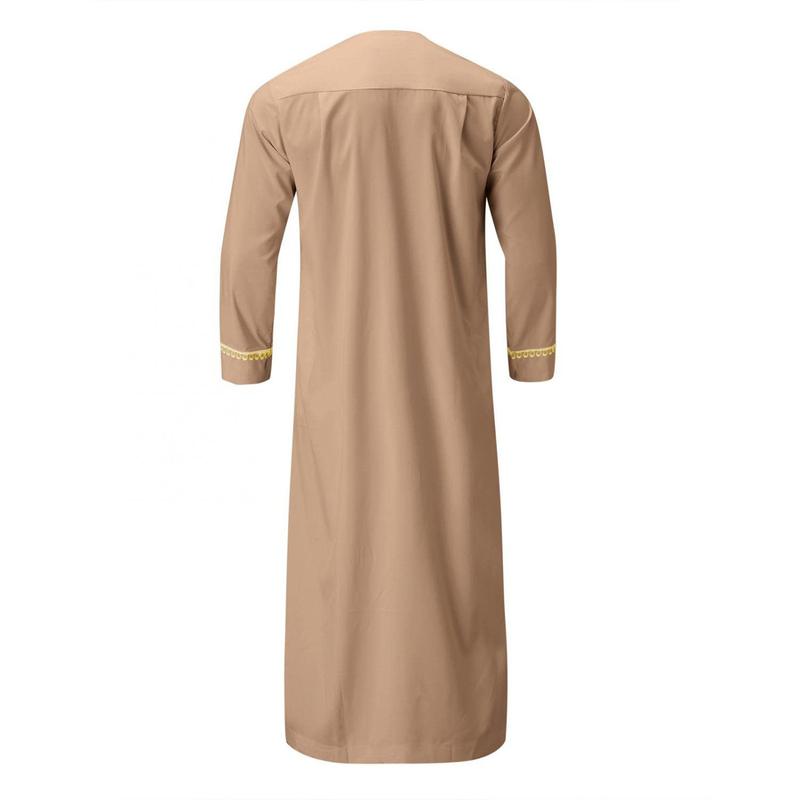 Product Introduction of [Jennifer] New Muslim Middle East Arab Robe Men's round Neck Hot Sale Clothing 29