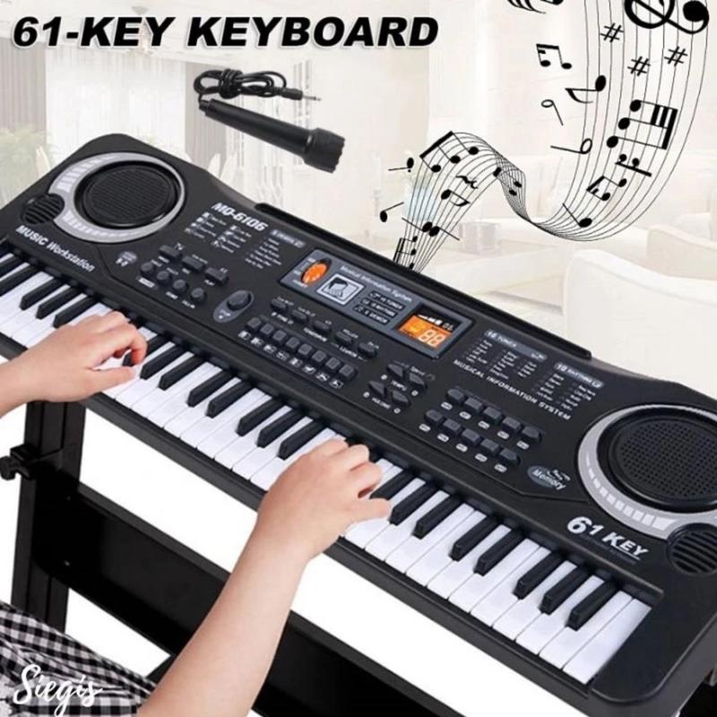  Kem Voi Đàn Piano 61 Phím Cho Bé Kèm Mic Hát Karaoke Siêu Cute Sử Dụng Pin Hoặc Cắm Điện Trực Tiếp 61 Phím 6 Bài Hát Demo 16 Tông Nhạc 8 Âm Nhạc Cụ 100 Âm Và Giai Điệu Cài Sẵn 