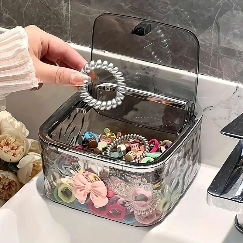 Storage Box Organizer Boxes Bathroom Accessories Jewelry Makeup Stationery For Home Desktop Clip, Hair Loop Organization