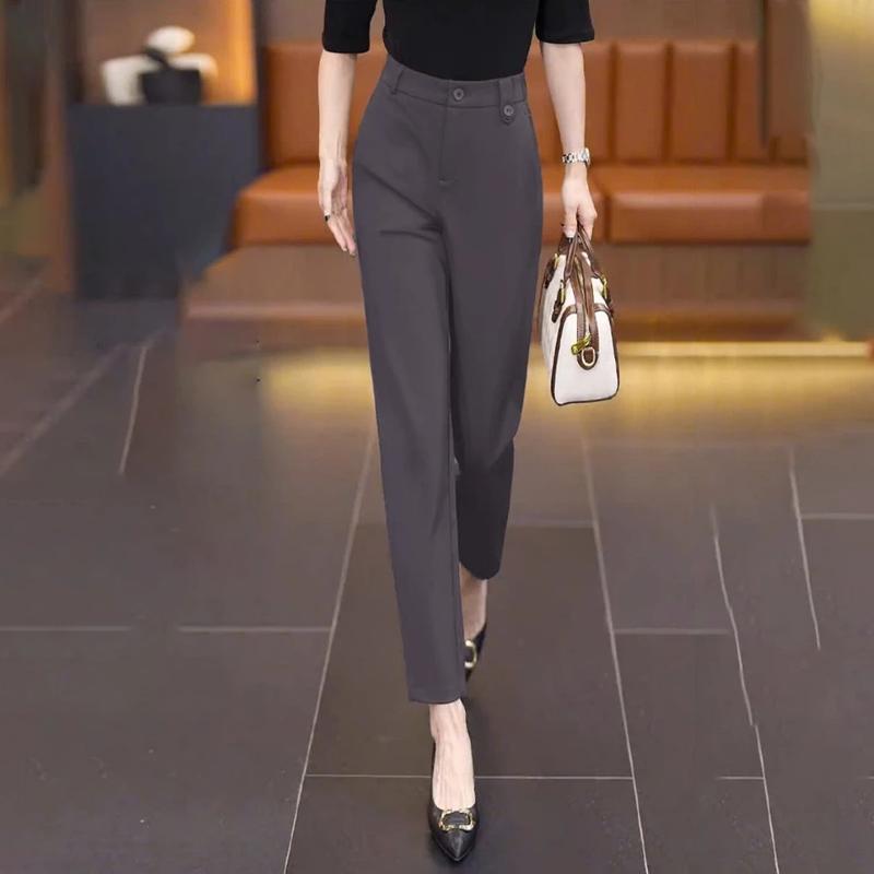 Quần Tây Baggy Nữ Lưng Cao - Phong Cách Tối Giản, Thoải Mái Cho Mọi Hoạt Động - Women, Pants 4