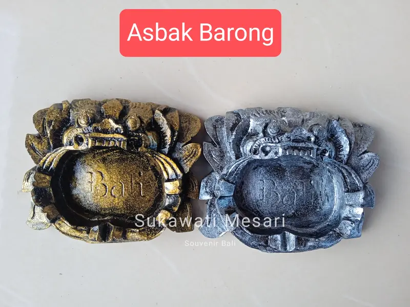 Asbak Barong Ashtray Etnik Resin Souvenir Kerajinan Khas Bali 0