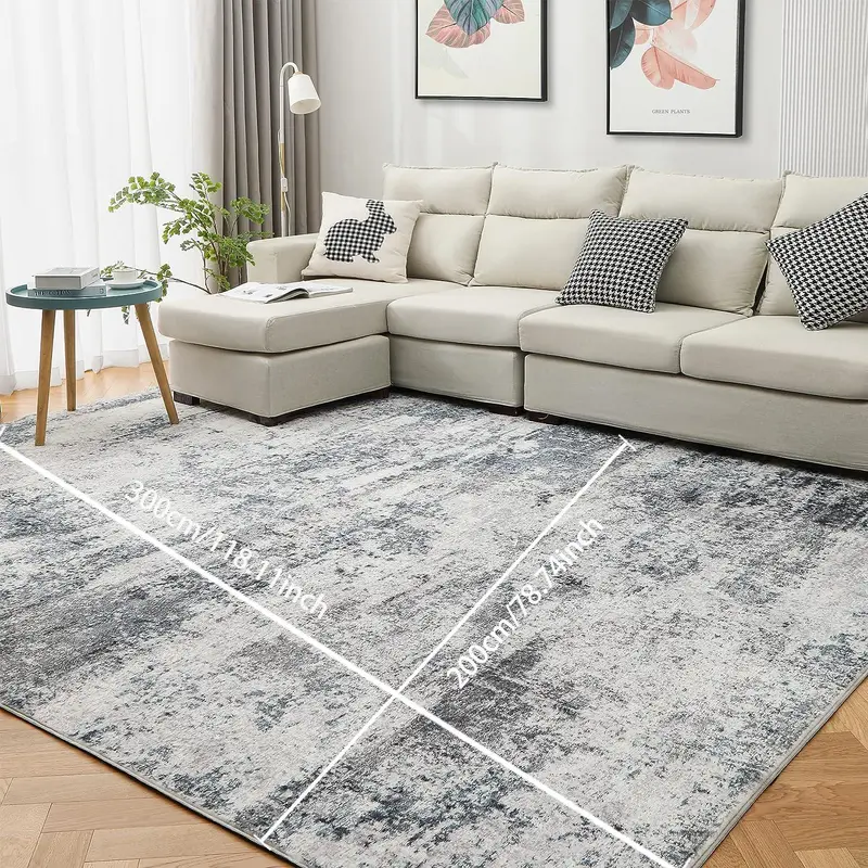 Modern Non-slip Soft Carpet, Rectangle Home Decorative Mat, Anti-slip Floor Mat for Living Room Bedroom Home Decor, Large Living Room Rugs 2