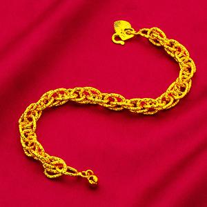 Gelang Tangan Putar Berbintang, Untuk Wanita, Fesyen, Emas Pasir