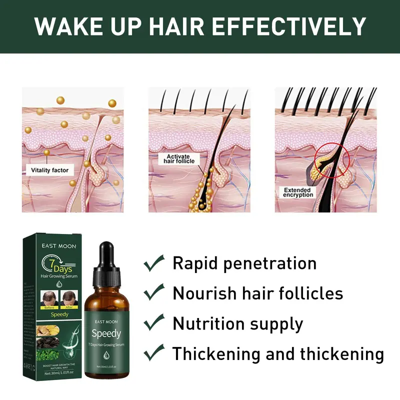 Thickening Hair Serum, Hair Root Care Oil, Scalp Care Oil, Natural Serum, Professional Hair Care Product for Men & Women 3