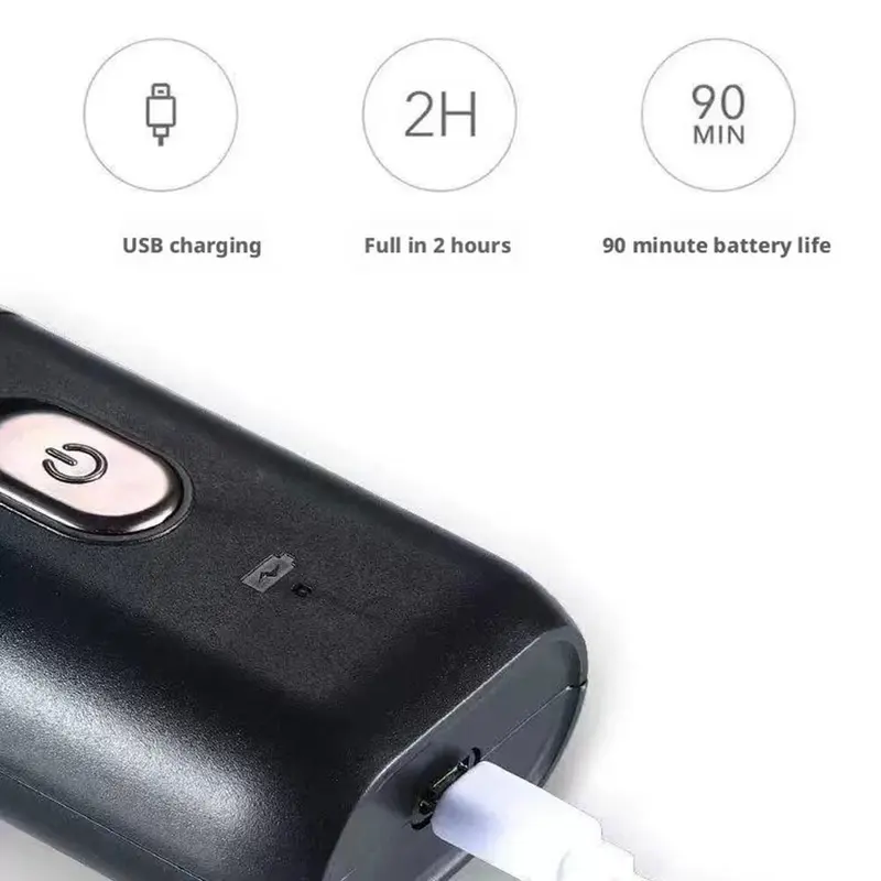 【Good Choice】Alat Cukur Listrik Pria Alat Cukur Jenggot Portabel Alat Cukur Kepala Ganda Alat Cukur Multifungsi Dengan Pengisian Daya USB 8