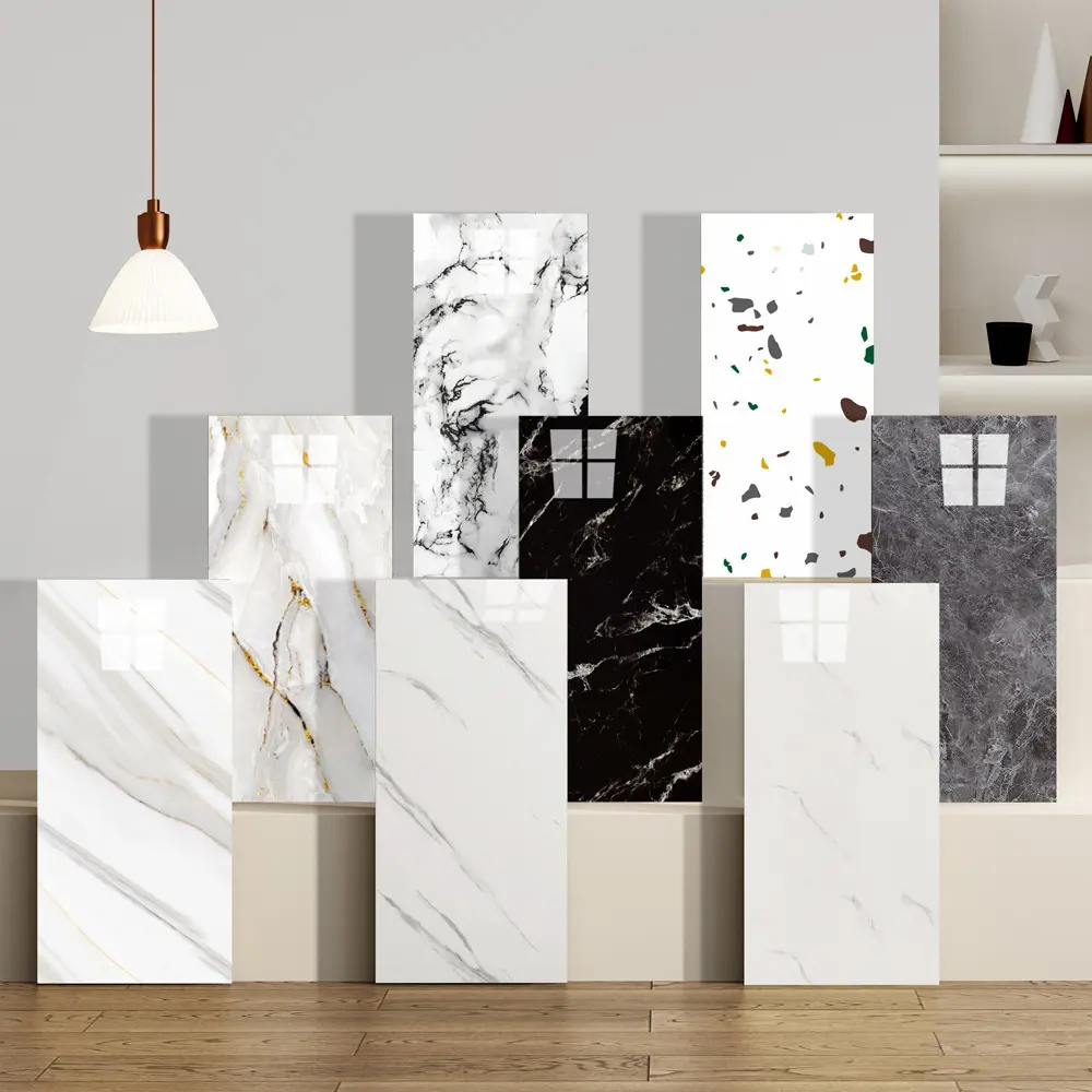 combo 50 Miếng dán tường giả đá thạch anh kích thước 30x60cm, xốp dán tường, nhựa dán tường