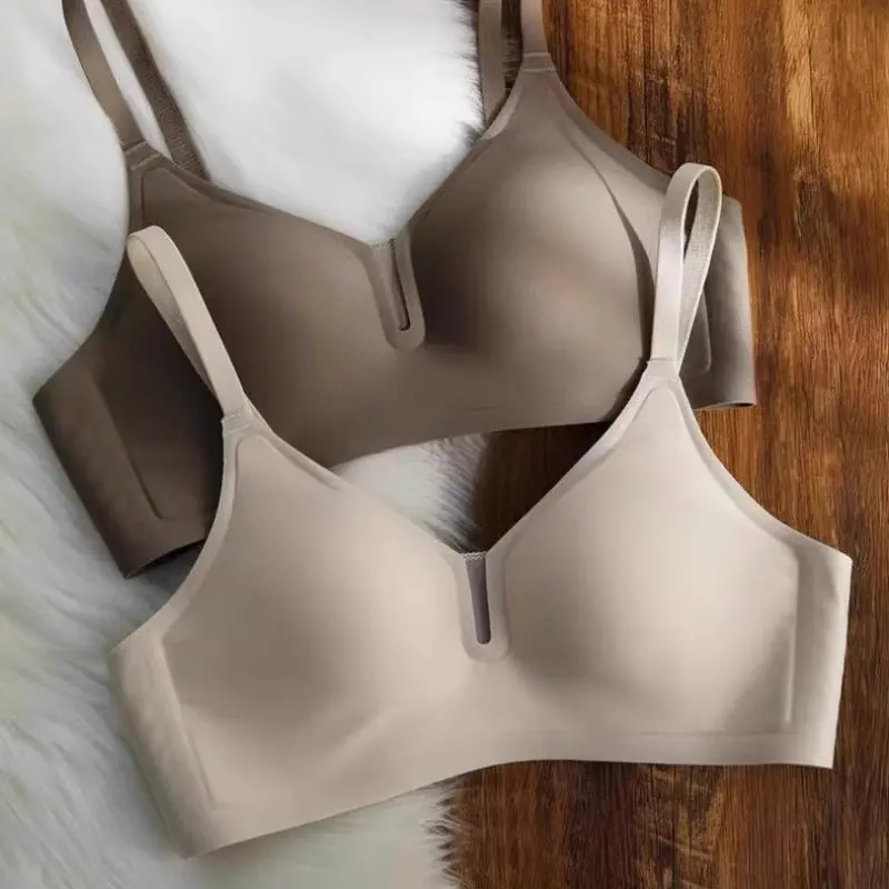 Women's seamless bra Japanese bra small breast push up bra Thin wire-free comfortable bra