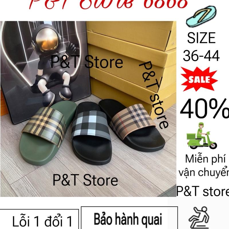 Dép B.B...r nam kẻ caro bản cao cấp fullbox( hộp đẹp) DéP Slipper