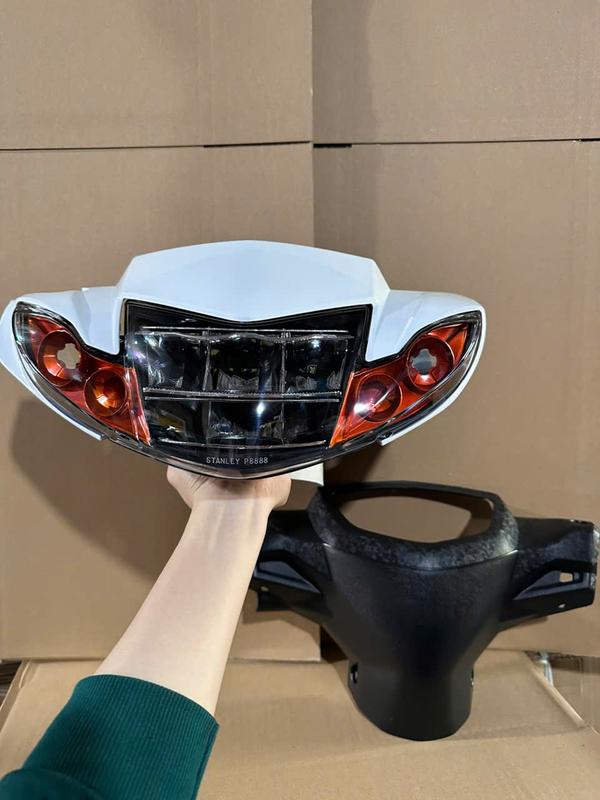 Đầu đèn 2 tầng sirius ,TẶNG 1 CẶP BÓNG DEMI_CHÂN H4 dùng cho xe sirius 110 sirius 50 full ốp tặng kèm bợ cổ