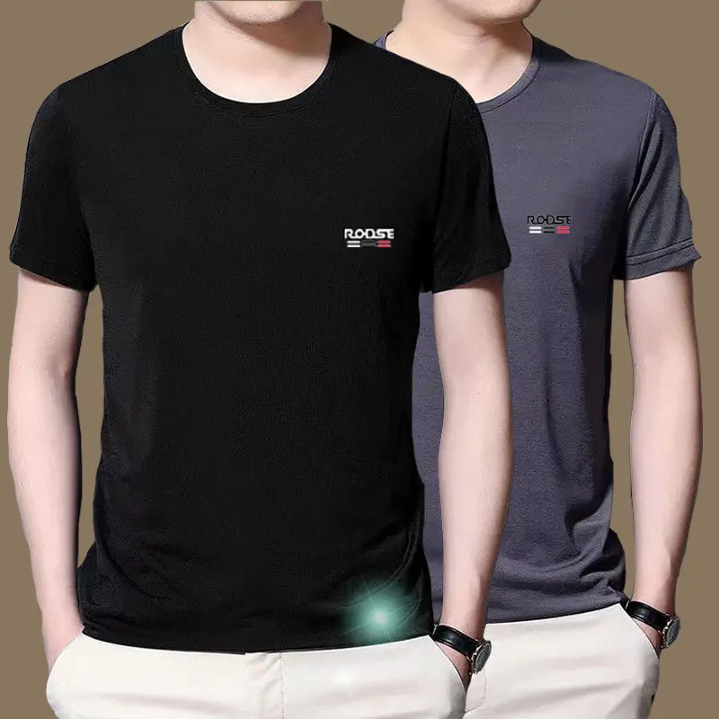 Summer Short-Sleeved T-shirt Men's Ice Silk Half Sleeve Top Sports Quick-Drying Top Undershirt Breathable Short-Sleeved T-shirt