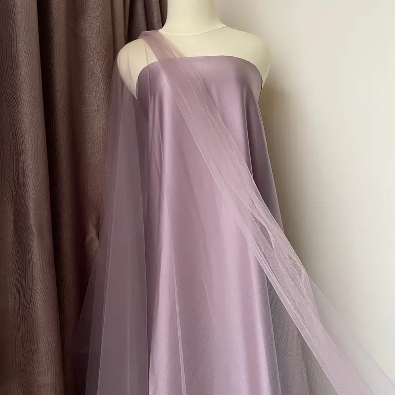 Bahan Kain Soft Tile Tule Tulle Polos Premium Jaring Kelambu Warna Rosegold Sky Blue Sage Green Hitam Hijau 3