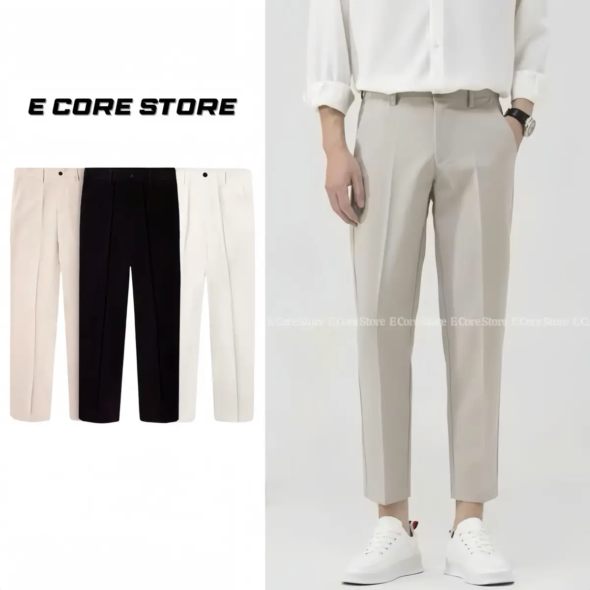 Quần Baggy Nam - Quần Tây Nam Phong Cách Hàn Quốc Menswear Pants N.Nhân Store Nhung Đen quana  unam
