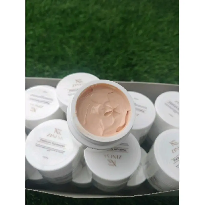 SUNCREEN ZINESK PLATINUM SEKALI OLES GLOWING - BPOM SUNSCREEN Wajah Facial Vitamin Mengencangkan Memutihkan Sunblock 1