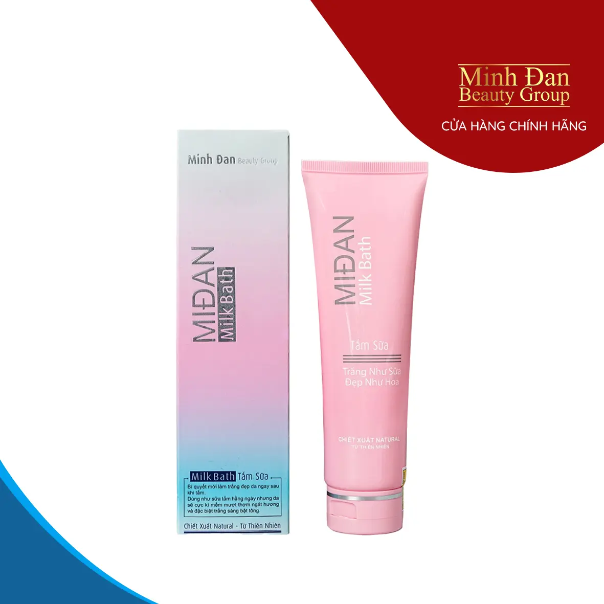 Sữa tắm sáng da MiĐan Milk Bath -160gr - Minh Đan Beauty Group [Mềm mượt, tươi xinh] Dưỡng Body