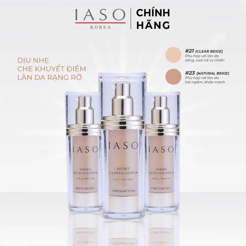 I32 – I33 Kem nền trang điểm số 21-23 IASO Essence Liquid Foundation #21 - #23 35ml