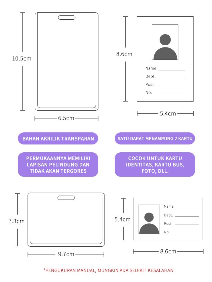 Tempat kartu ID akrilik transparan / tempat kartu ID kerja/casing id card bening/dengan gantungan kunci lucu akrilik - Qiqi Treasure Tempat kartu ID akrilik transparan / tempat kartu ID kerja/casing id card bening/dengan gantungan kunci lucu akrilik - Qiqi Treasure