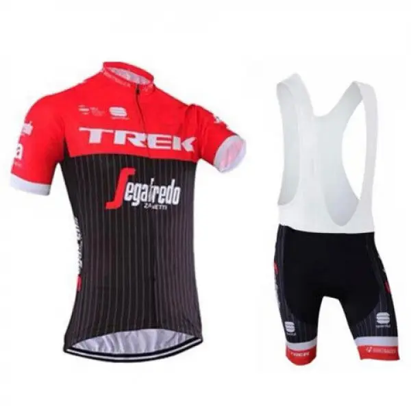 Bộ Quần Áo Đạp Xe, TREK Trek, Ngắn Tay Thể Thao Màu Đen Và Đỏ, Thích Hợp Cho Mùa Hè, Áo Ngắn Và Quần Xe Đạp, Thích Hợp Cho Các Sự Kiện Xe Đạp Tour Pháp, Thiết Bị Xe Đạp