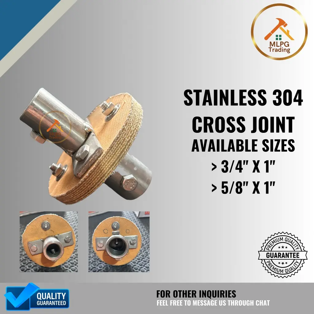 Stainless 304 Cross Joint for Pump Boat Engine (Pang Bangka) (3/4" x 1", 5/8" x 1")