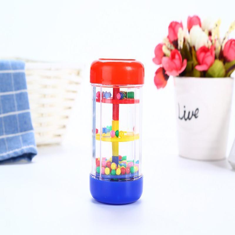 Product Introduction of Montessori Wooden Toys Rain Rattle Stick Rainbow Hourglass Educational Sound Rainmaker Simulated Raining Sound Kids Sensory Toys 1