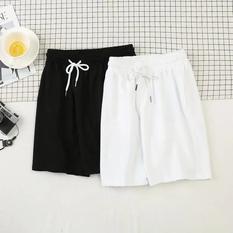 Casual running shorts, for men, loose, straight leg pants, suitable for summer beach wear, 5 minute pants, cross-border trade Menswear Cargo Matching Pockets Polyester Strap Stretch Human