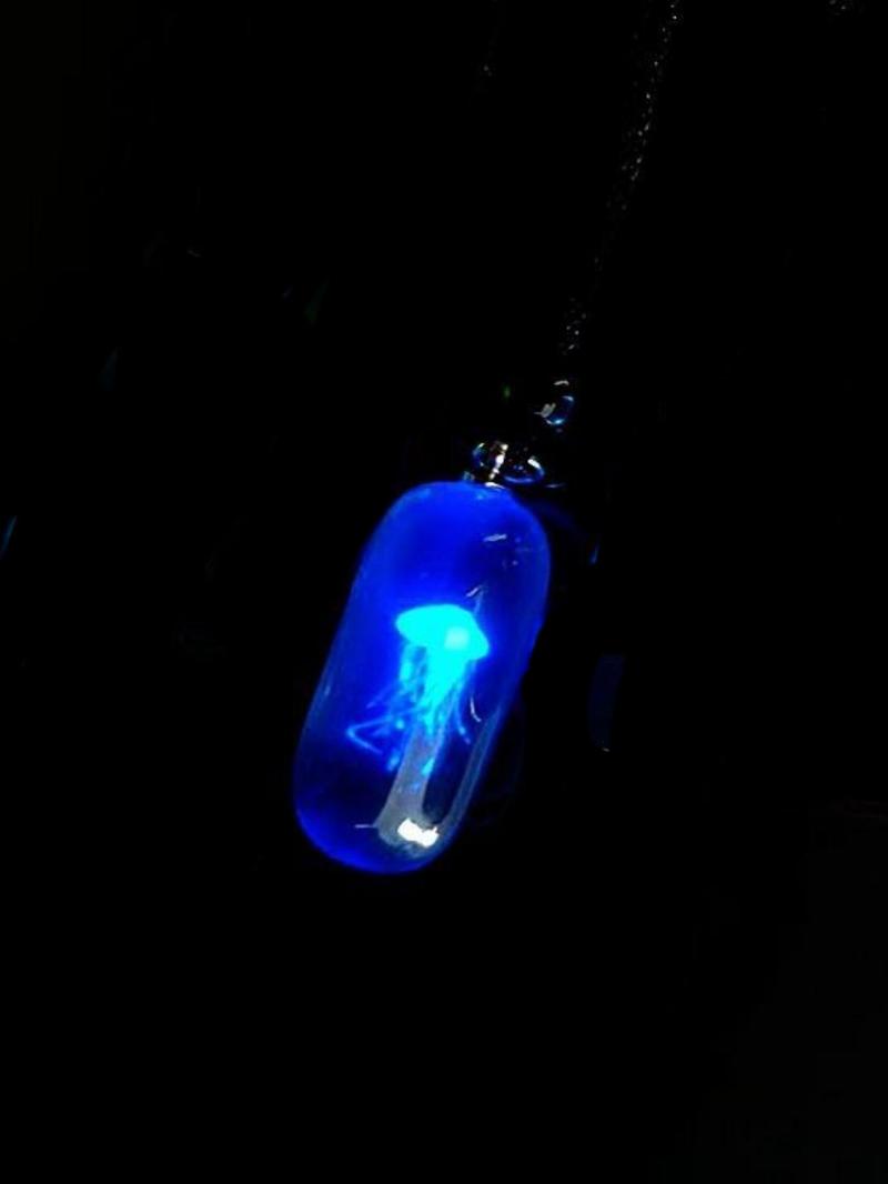 Product Introduction of Fashionable Jellyfish Design Pendant Necklace for Women & Men,  Fashion Jewelry for Party, Daily Clothing Decor, Trendy All-match & Exquisite Jewelry for Birthday Gift 2