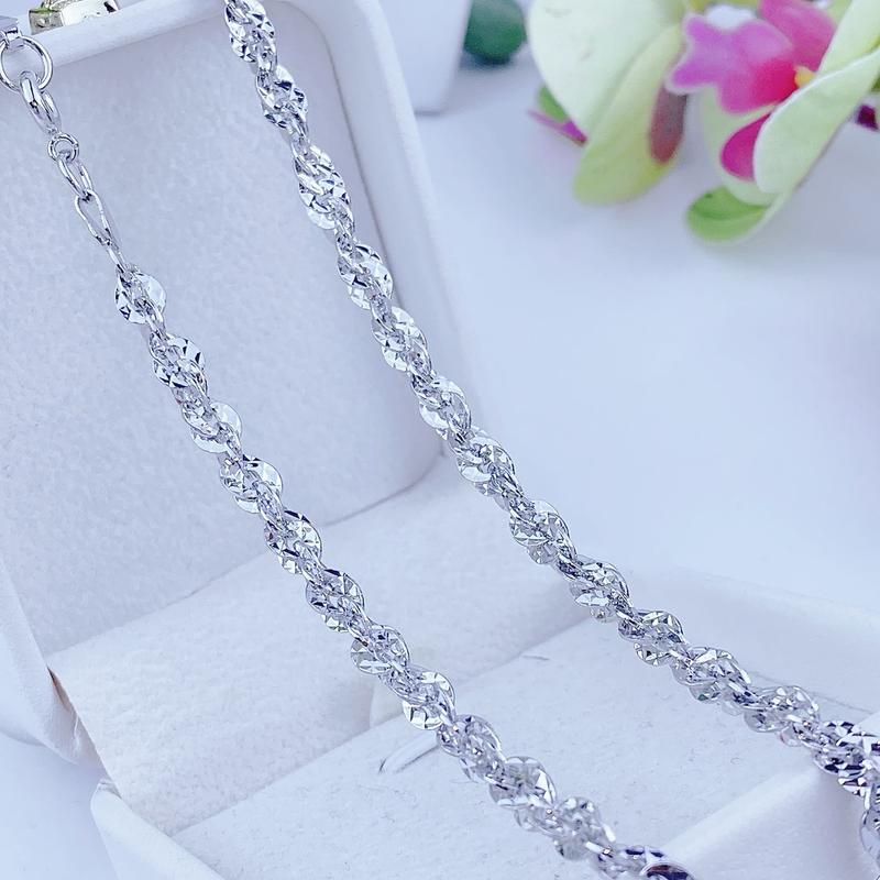 Dây chuyền nữ xoắn trắng 5 chỉ - Trang sức bảo long