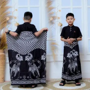 SARUNG BATIK ANAK UMUR ( 7-14 TAHUN) EXCLUSIVE WADIMOR JUNIOR TERBARU - SARUNG PRINTING ANAK - SARUNG ANAK Muslim Katun Koko Baju Motif Gamis Setelan Panjang Remaja Pendek Turki Kotak Lebaran Hitam