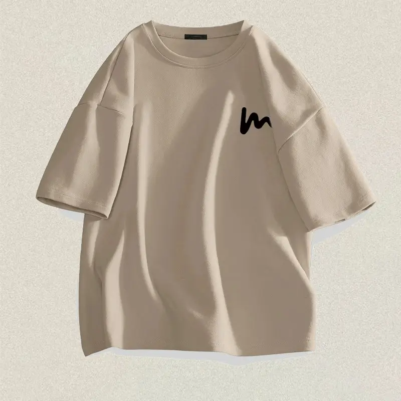 DECRAVE Baju Kaos Oversize Pria Cowok Distro Original Wave Print T-Shirt Kaos Couple 100%Cotton