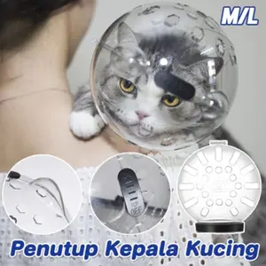 Penutup Pelindung Kepala Kucing / Tudung Kucing / Cat Head Cover-Cegah Menggigit