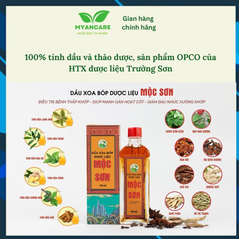 Dầu xoa bóp dượċ liệu Mộc Sơn xoa bóp xương khớp 50ml