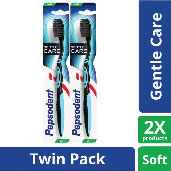 Pepsodent Sikat Gigi Gentle Care Soft Isi 1 Twinpack