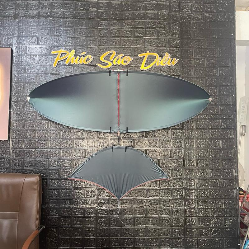 Diều lắp ghép đuôi cá khung carbon 1 màu 1m70 - màu titan Đồ Chơi Toy