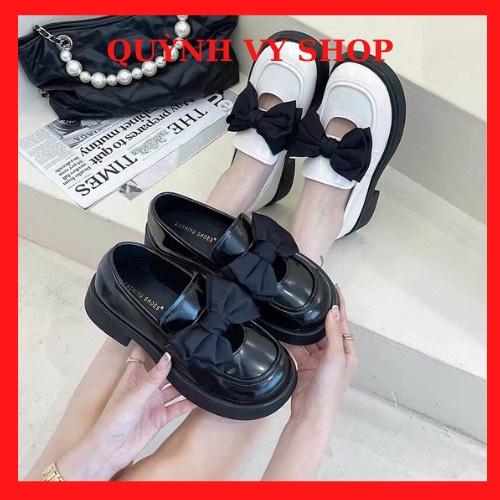 giày đế đốc nữ oxford thắt nơ chất da mề êm chân mẫu mới nhất mã 1012