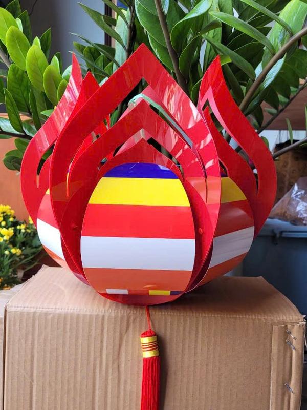 Lồng Đèn Hoa Sen Nhựa Trang Trí Phật Đản Lễ hội nhiều mẫu 6