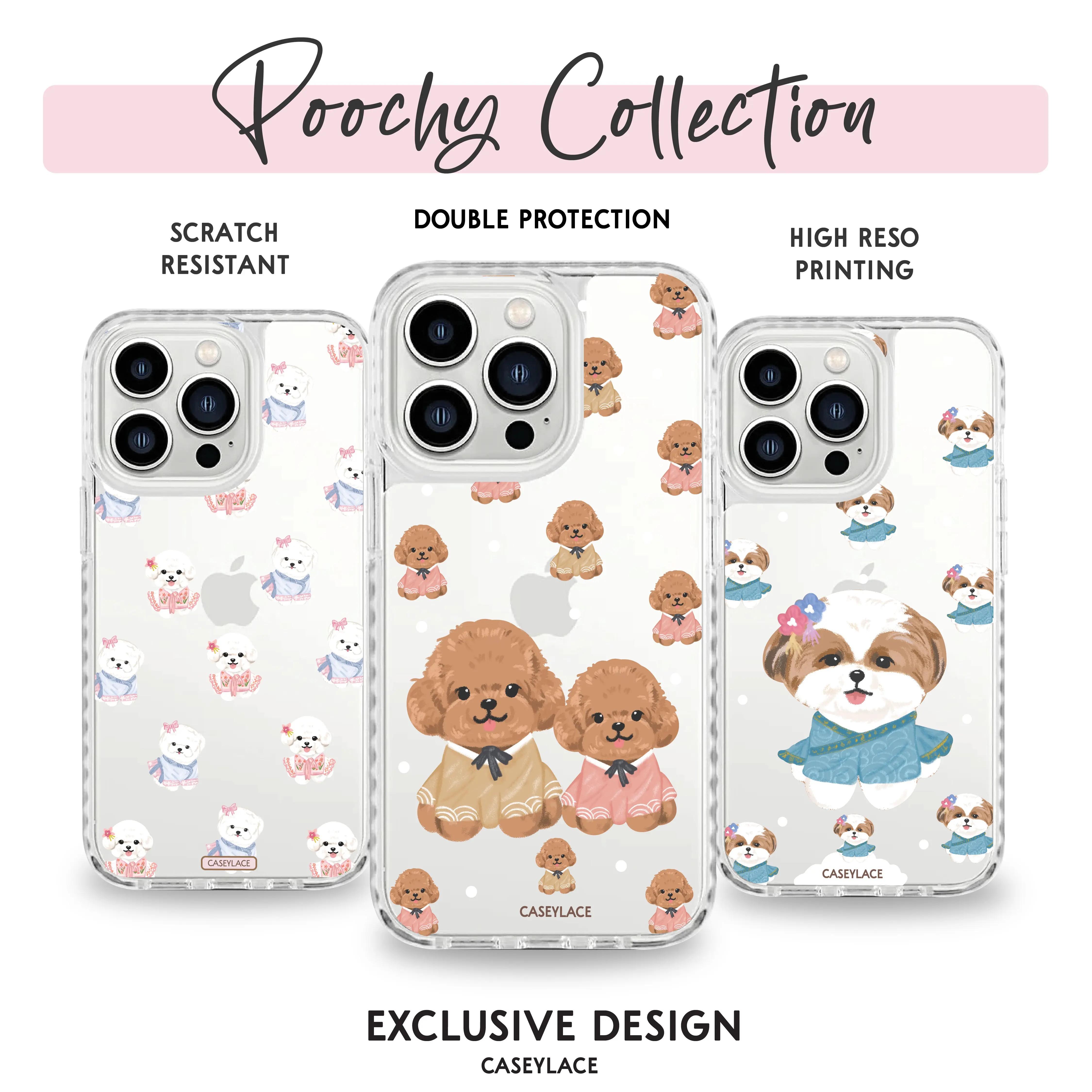 [ READY STOCK ] Fuze Acrylic Case Poodle/Poochy Collection Pattern