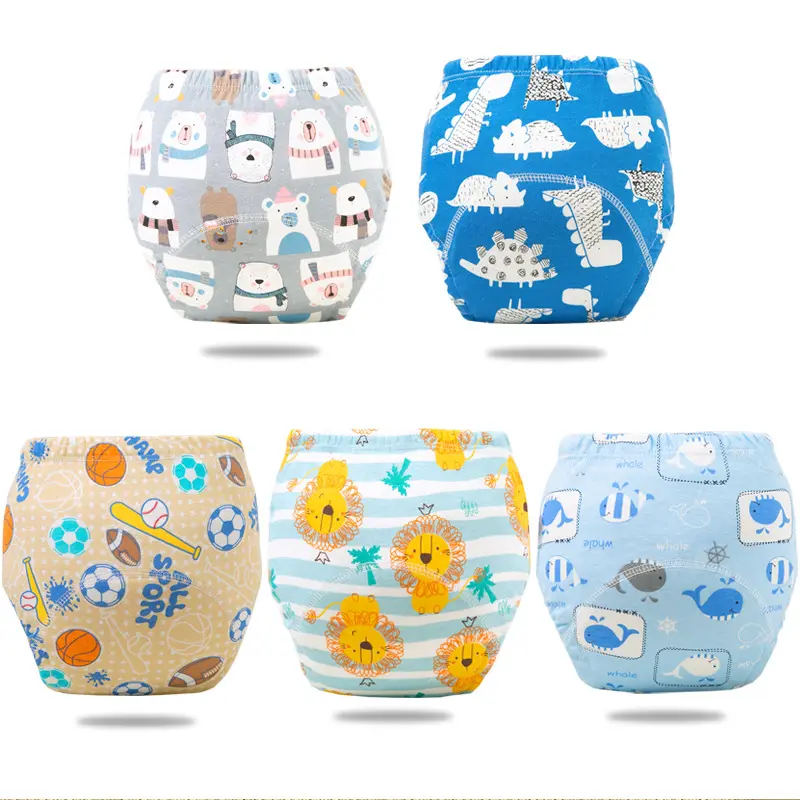Baby Toilet Training Pants Pure Cotton Waterproof Washable Ring Diaper Diaper Cloth Pants Pocket Baby Girl Boy Urine-Proof Underwear