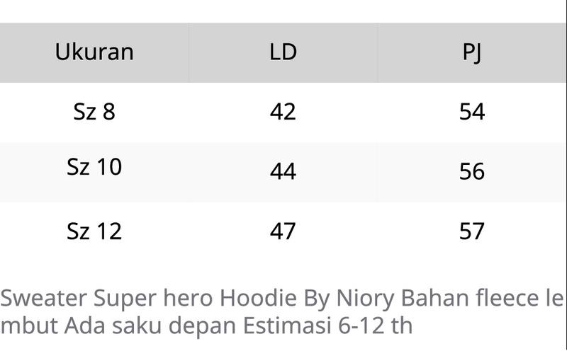 Product Introduction of sweter super hero 0