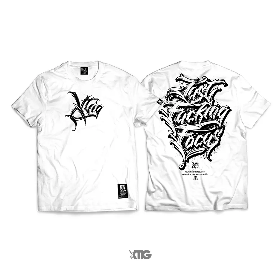 XTIG ORIGINALS  - "JUST FF GRAFFITI" - Unisex | Men | Women (OVERSIZED) White Crew Neck Casual Cotton GRAPHIC Top Shirt Menswear Tshirt Asian Fashion Asian Fashion