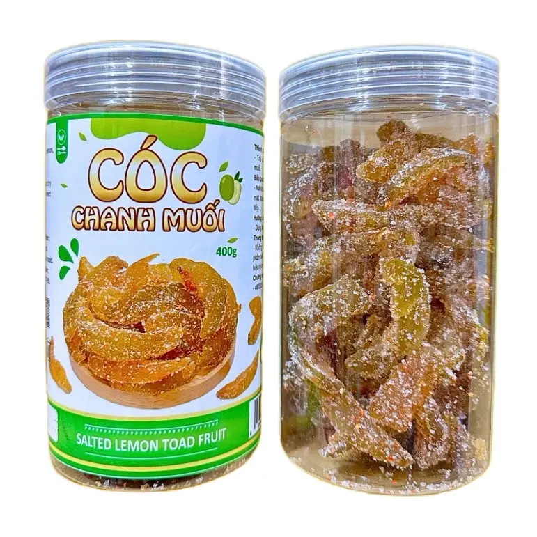 Ô Mai Mứt Cóc Sấy Chanh Muối Ớt Chua Ngọt - Lon 400g - Đồ Ăn Vặt 0