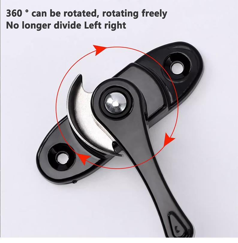 Product Introduction of Xximos 789 Series Half Moon Aluminum Sliding Window Lock Center Lock with Hook Keeper for Sliding Window - Black/White 11