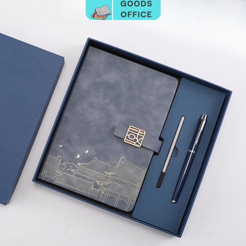 Set hộp quà tặng Sổ tay da cao cấp kèm bút ký - Quà tặng tốt nghiệp
