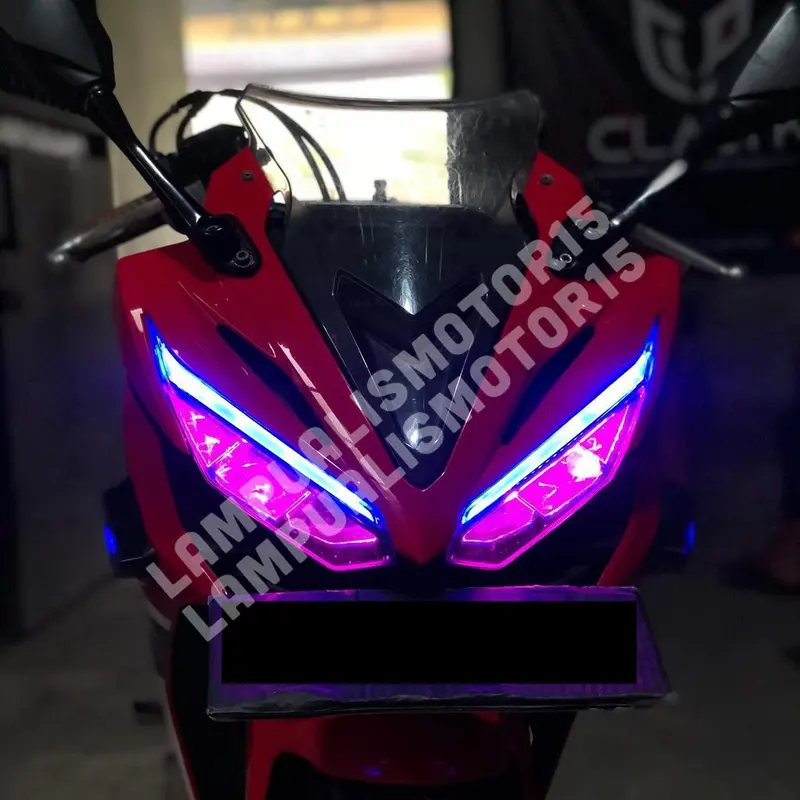 SATU SET LAMPU ALIS CBR150R OLD DAN CBR150R BELI SATU DAPAT 2PCS KANAN KIRI NEW FREE DEVIL EYES TIDAK BERBINTIK PNP LAMPU SENJA CBR LAMPU HEADLAMP VARIASI 1